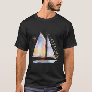 Camiseta Barco Acuático Con Brújula Y Latitudes Sai