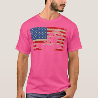 Camiseta Barco Aéreo América Bandera I Capitán Patriótico d