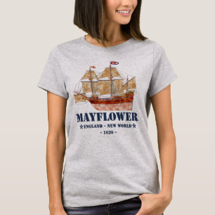 Camiseta Barco al alza del Mayflower - Inglaterra al nuevo 