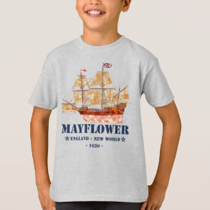 Camiseta Barco al alza del Mayflower - Inglaterra al nuevo 