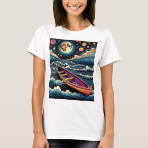 Camiseta Barco bajo el cielo lunar 5