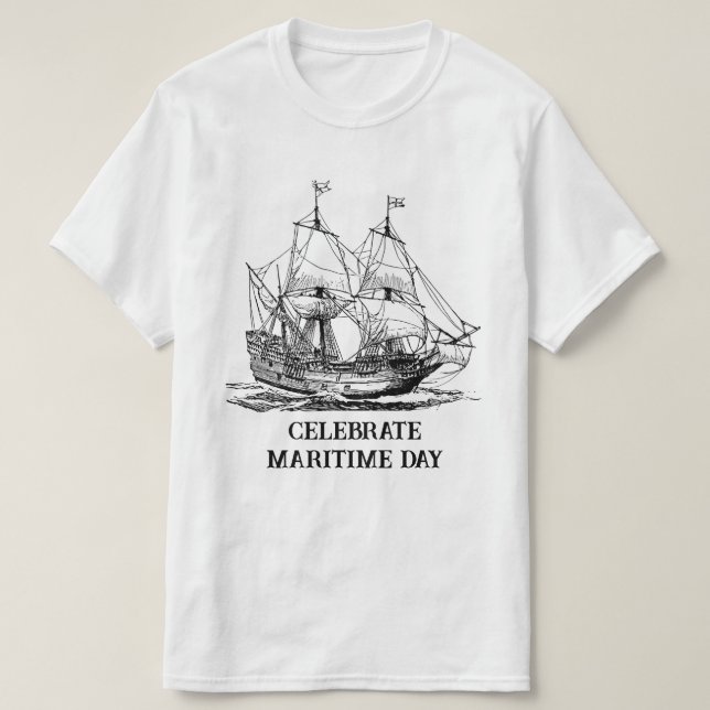 Camiseta Barco Carabela de Colón (Diseño del anverso)