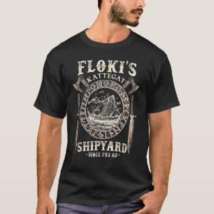 Camiseta Barco De Astillero Flokis Kattegat Viking Y Espada