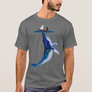 Camiseta barco de ballena océano solitario
