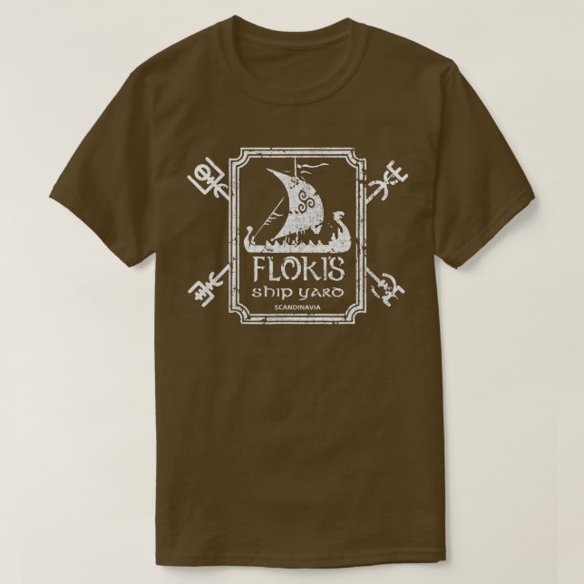 Camiseta Barco de barco flokis Kattegat Viking y espada (Diseño del anverso)