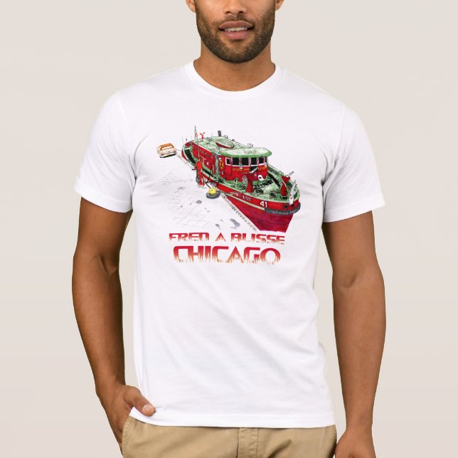 Camiseta Barco de bomberos de Chicago (Anverso)