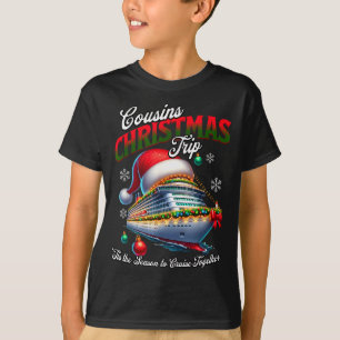 Camiseta Barco de crucero de Navidad coincidentes primos vi