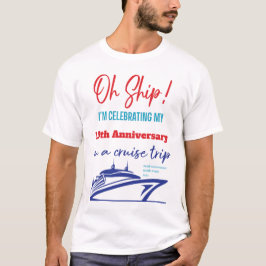 Camiseta Barco de crucero en aniversario divertido personal
