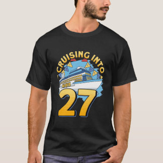 Camiseta Barco de Crucero Navegando en el Crucero 27