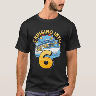 Camiseta Barco de Crucero Navegando hacia 6 Cruceros