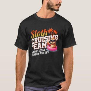 Camiseta Barco de Crucero Vacaciones Perezoso Equipo de Cru