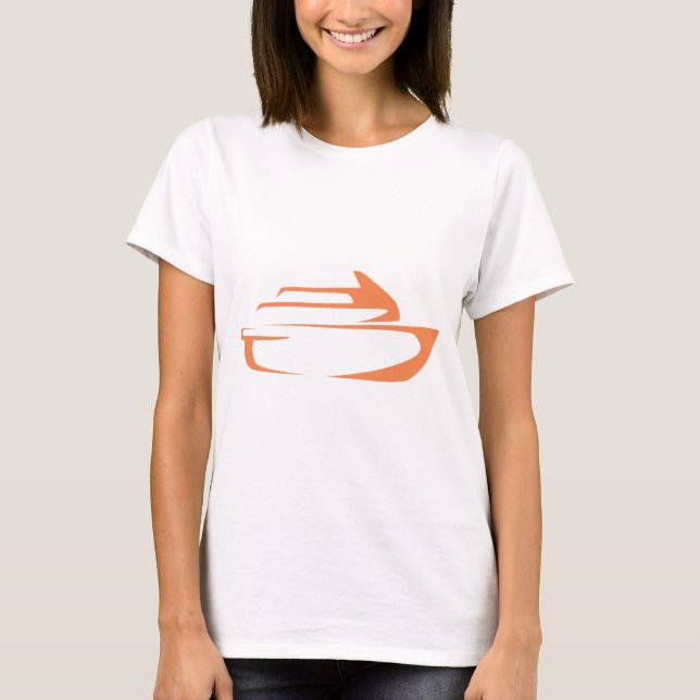 Camiseta Barco de cruceros en estilo del dibujo del (Anverso)