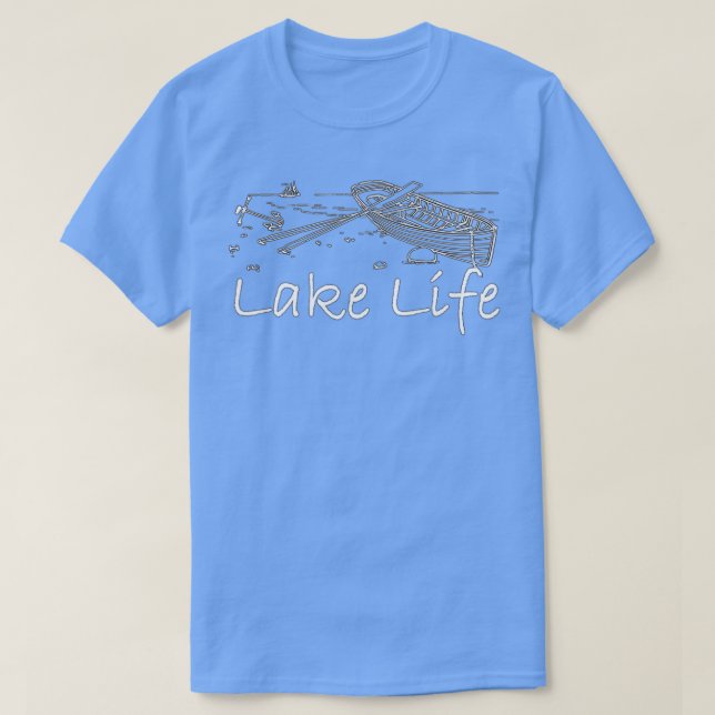 Camiseta Barco de la fila Lake Life (Diseño del anverso)