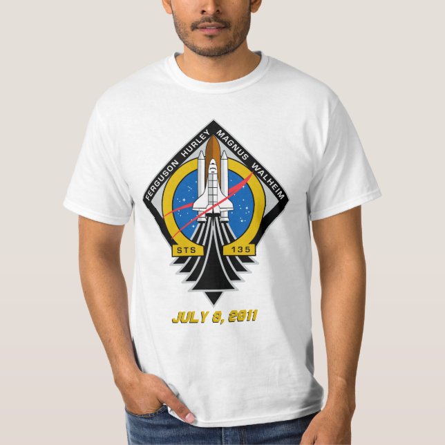Camiseta Barco de la misión del transbordador espacial fina (Anverso)