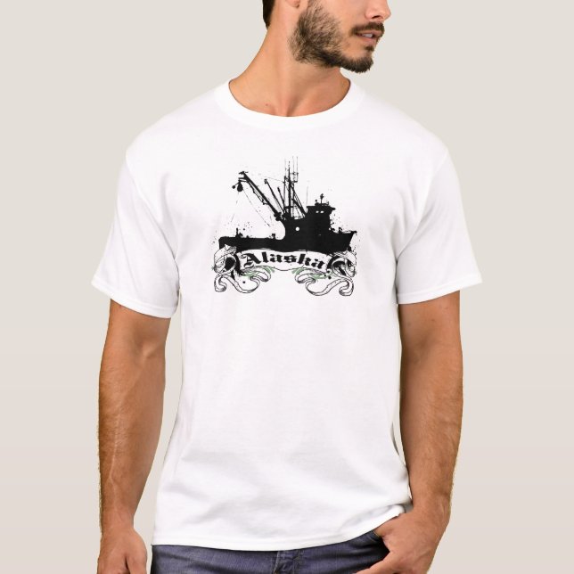 Camiseta "Barco de la pesca profesional " de Alaska (Anverso)