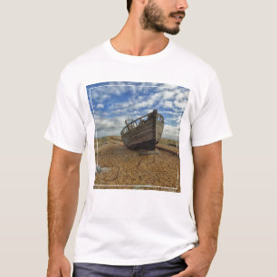 Camiseta Barco de pesca de madera abandonado el Dungeness
