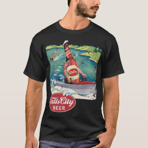 Camiseta Barco de pesca deportiva y capitán