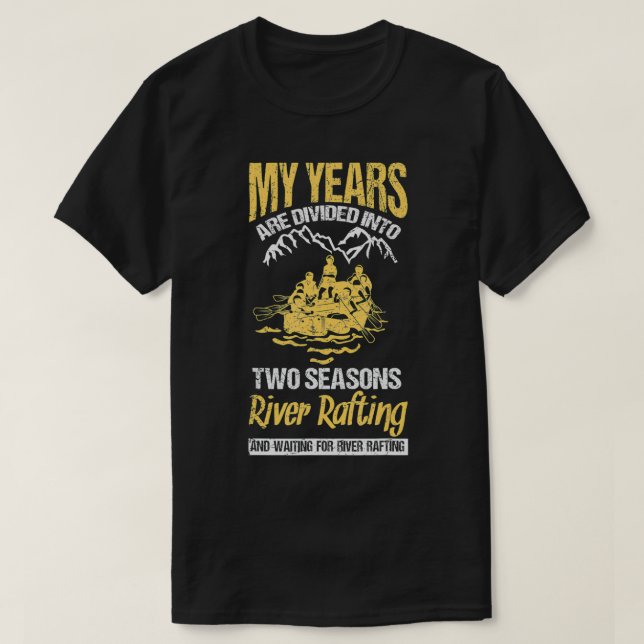 Camiseta Barco de Rafting Whitewater para los años de Rafti (Diseño del anverso)