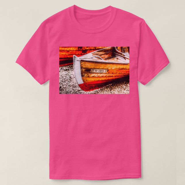Camiseta Barco de remo de madera Derwentwater (Diseño del anverso)