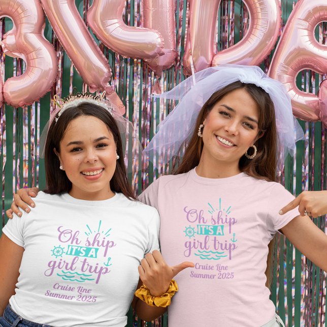 Camiseta Barco de vacaciones de crucero para chicas (Subido por el creador)