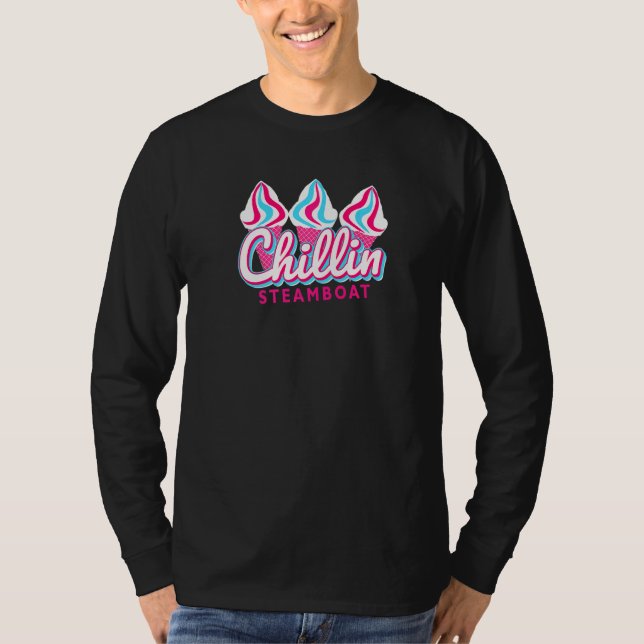 Camiseta Barco de vapor Chillin Ice Cream Pop Art Steamboat (Anverso)