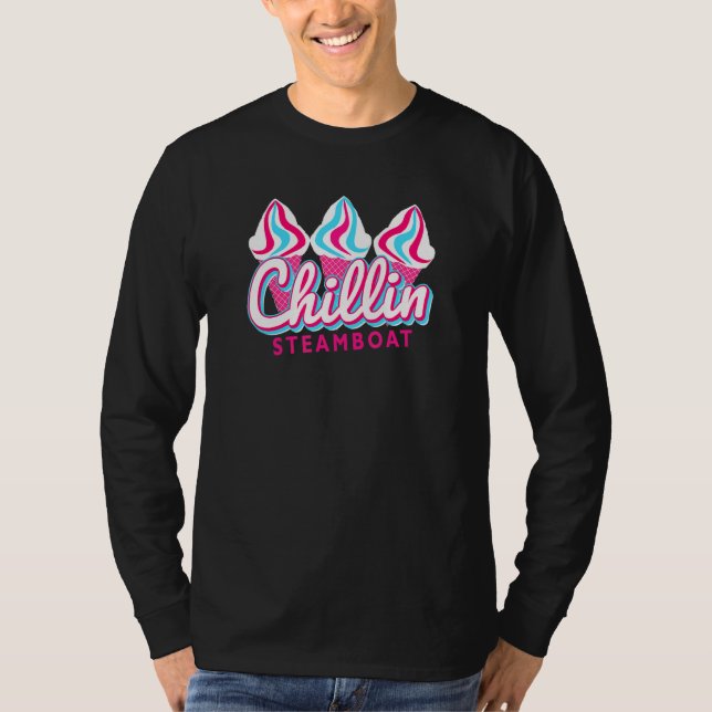 Camiseta Barco de vapor Chillin Ice Cream Pop Art Steamboat (Anverso)