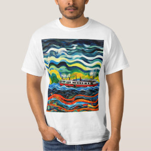 Camiseta Barco de vapor en tormenta 5