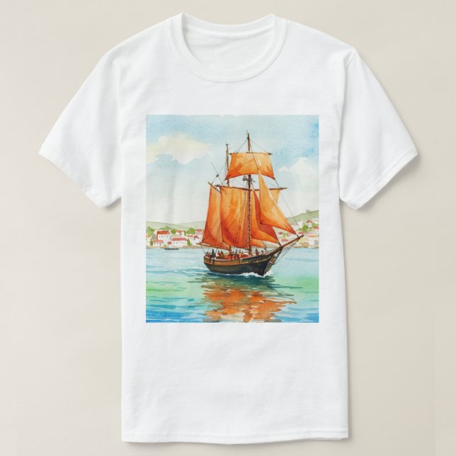 Camiseta Barco de vela (Diseño del anverso)