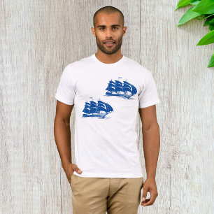 Camiseta Barco de Vela Antiguo Clipper Oceánico Náutico