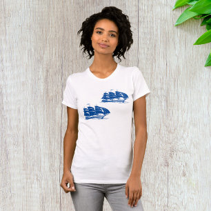Camiseta Barco de Vela Antiguo Clipper Oceánico Náutico