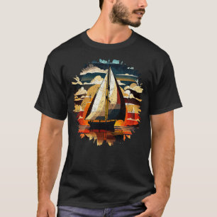 Camiseta Barco de vela Art Deco