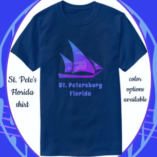Camiseta Barco de vela colorido y brillante de la Florida e