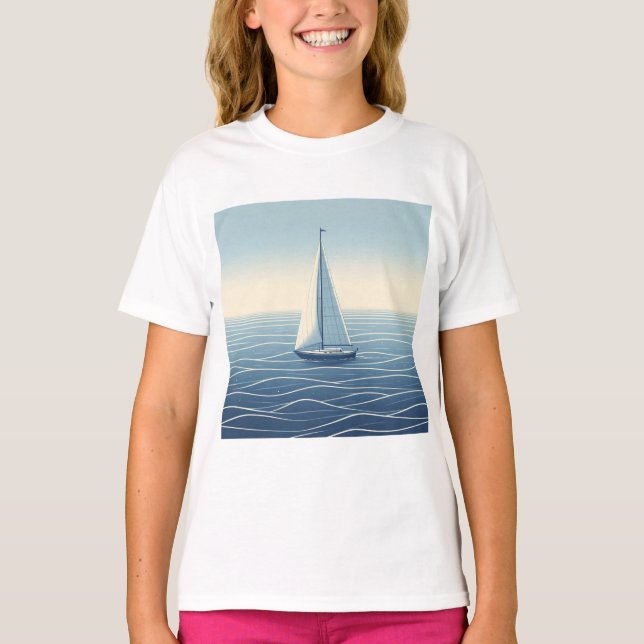 Camiseta Barco de vela en alta mar (Anverso)