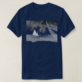 Camiseta Barco de vela playa del océano palma