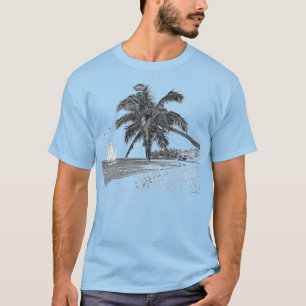Camiseta Barco de vela playa del océano palma