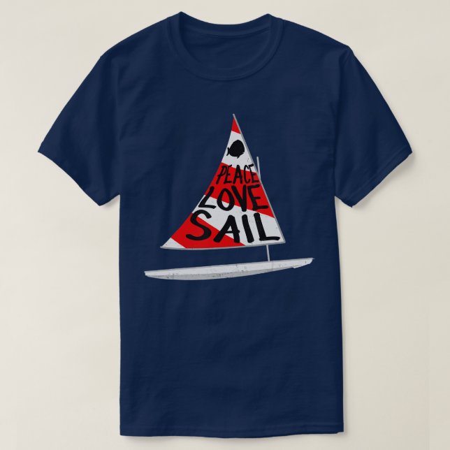 Camiseta Barco de vela Sunfish Blancanieves Blanco Rojo (Diseño del anverso)