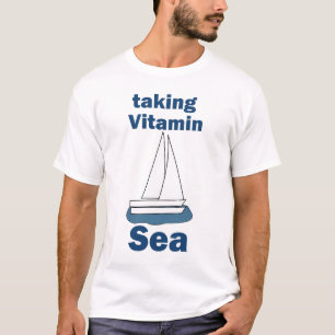 Camiseta Barco de vela Vitamina Mar Cita divertida náutica