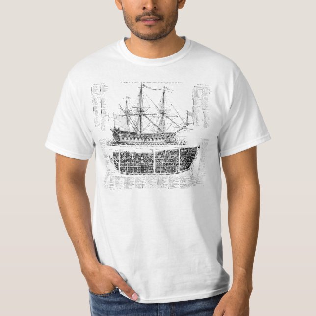 Camiseta Barco de vintage (Anverso)