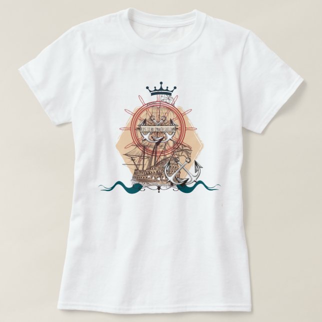 Camiseta Barco de vintage (Diseño del anverso)