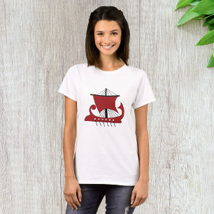 Camiseta Barco Drakkar de silueta de larga duración