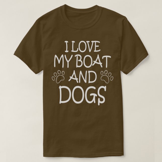Camiseta BARCO EN BARCO PERROS Amo mi barco y perros (Diseño del anverso)