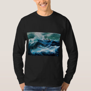 Camiseta Barco en el mar en tormenta