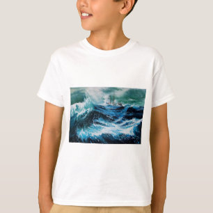 Camiseta Barco en el mar en tormenta