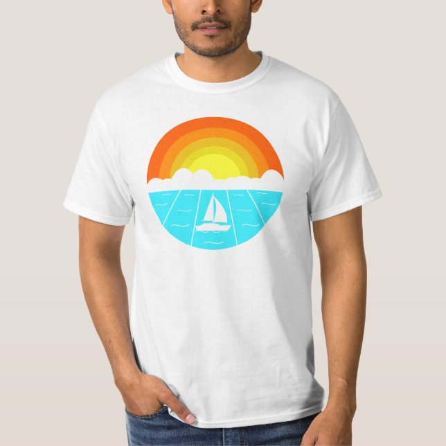 Camiseta ¡Barco en el mar! ¡Mar y Sol! ¡Tiempo de vacacione (Anverso)
