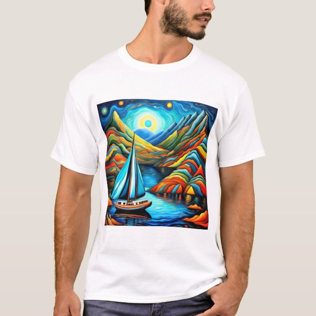 Camiseta Barco en fiordo 13 (Anverso)