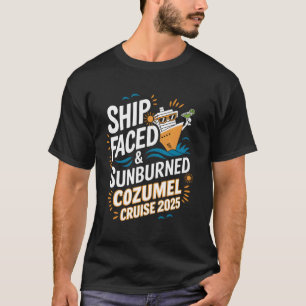 Camiseta Barco Enfrentó Quemado por el Sol Cozumel Crucero 