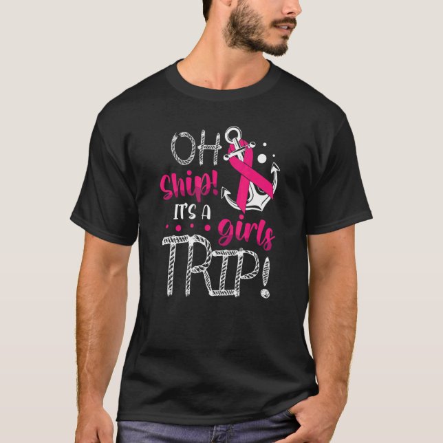 Camiseta Barco es un viaje de Chicas para un crucero de vac (Anverso)