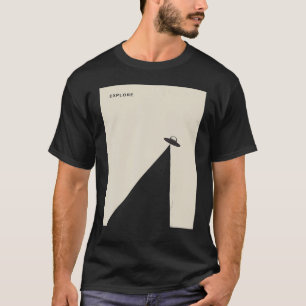 Camiseta Barco Espacial Minimalista Héroe de Surf Viaje Gen