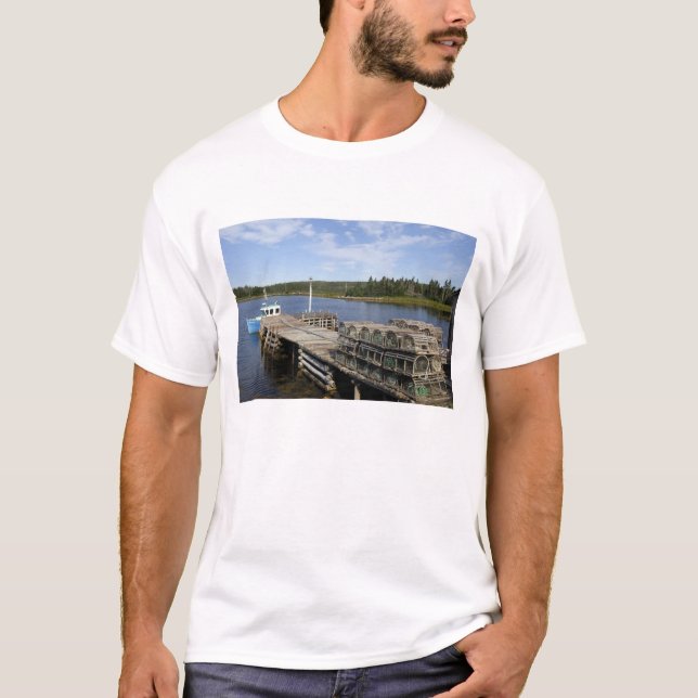 Camiseta Barco Langostero, Mushaboom, Nueva Escocia, Canadá (Anverso)
