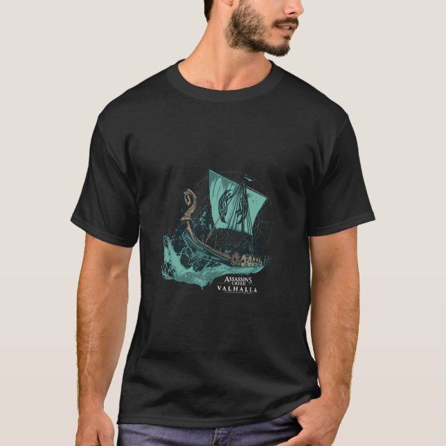 Camiseta Barco Largo De Valhalla, Creado De Assassin (Anverso)